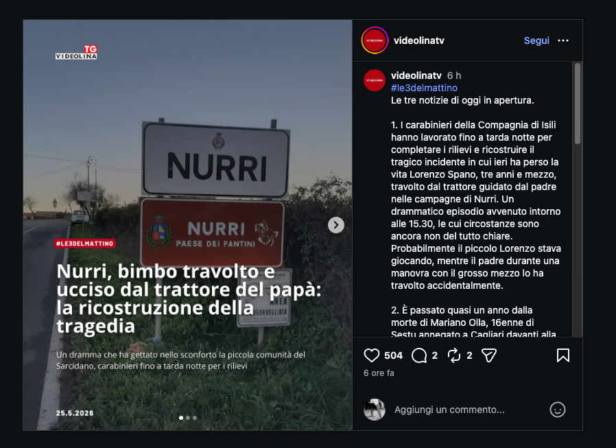 Anteprima contenuto post Instagram